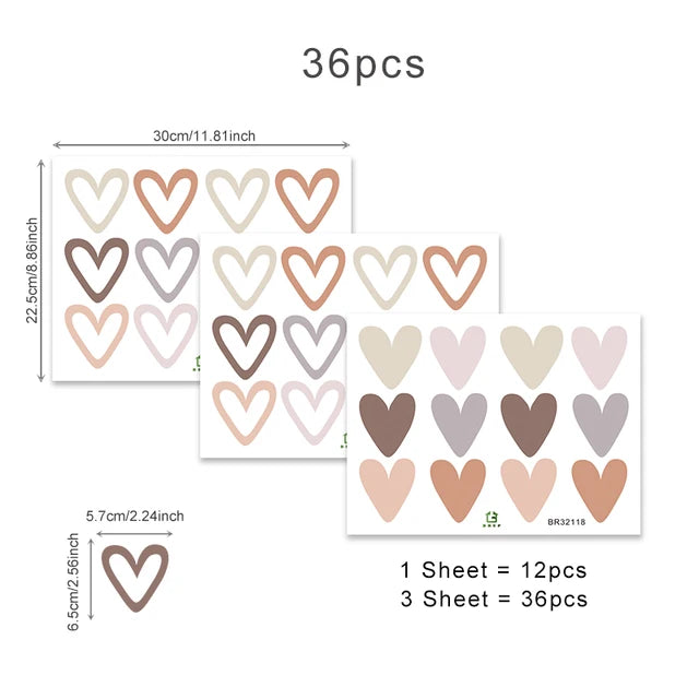 Heart Shape Wall Stickers