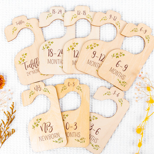 8 Pack Wooden Baby Hangers