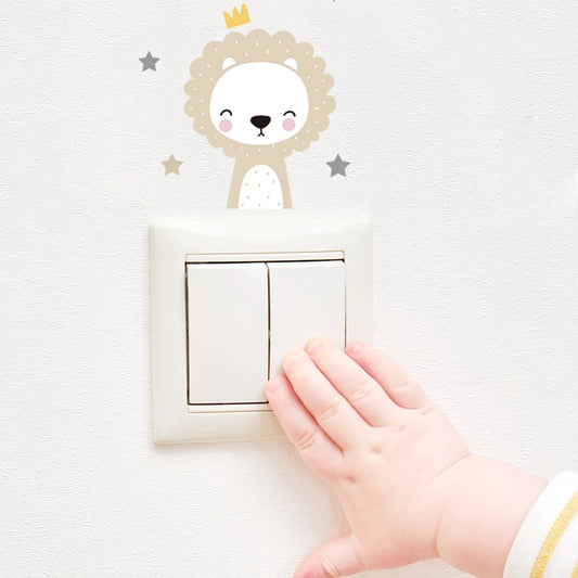 6pcs/set Boho Animals Switch Stickers