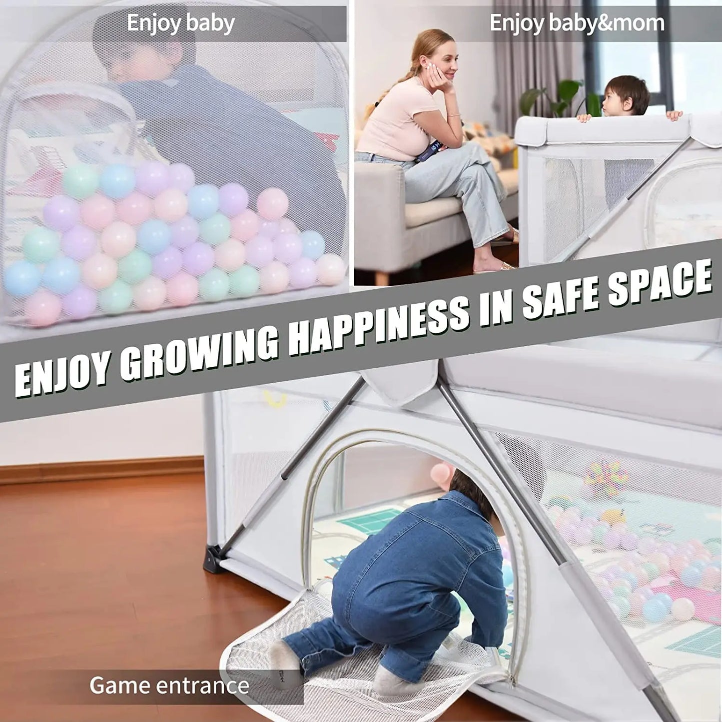 Large Play Yard with Gate