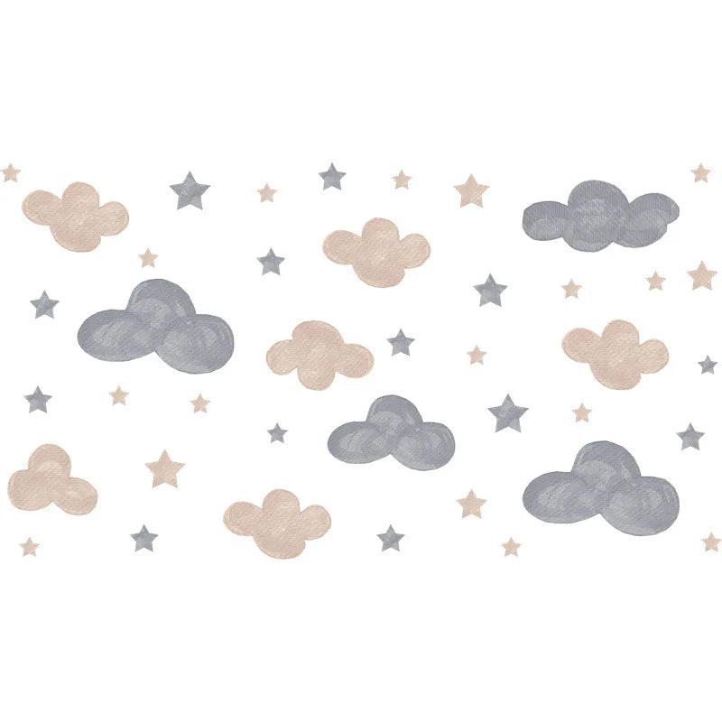 Cloud Stars Removable Wall Stickers