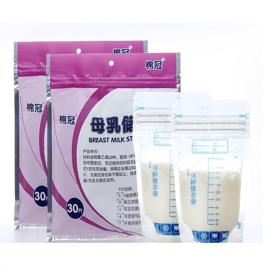 30 Pieces 250ml Milk Freezer Bags