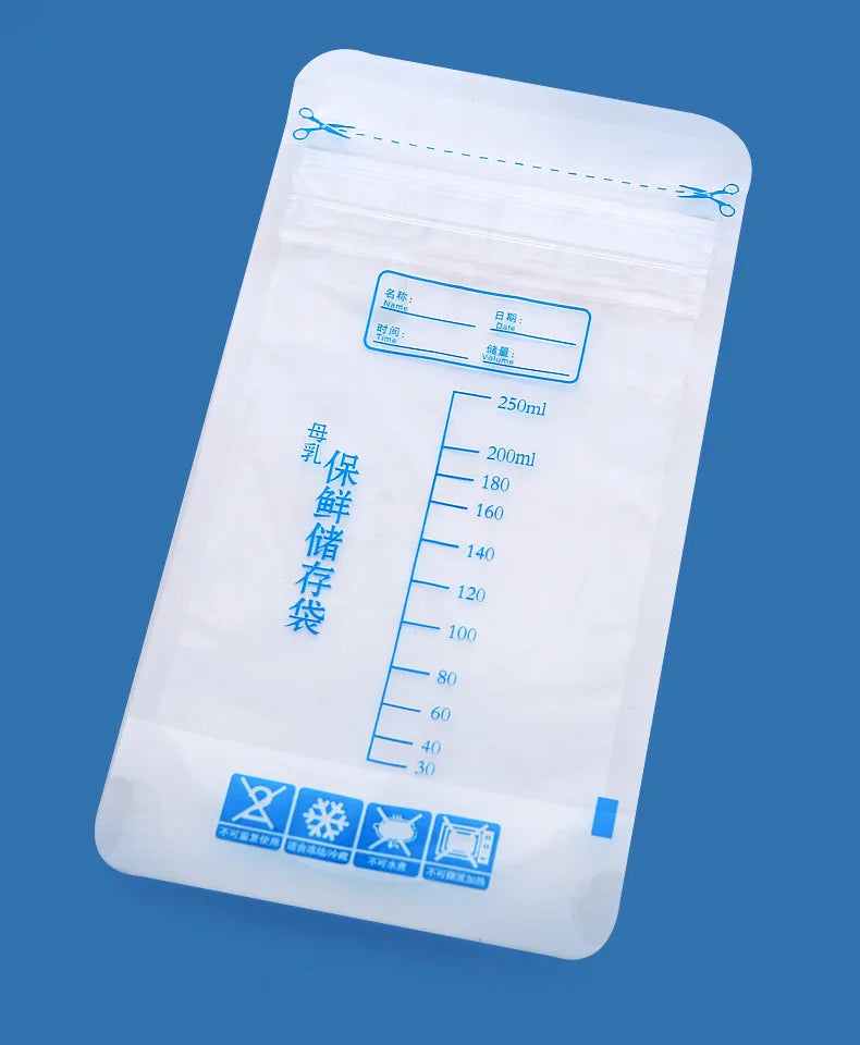 30 Pieces 250ml Milk Freezer Bags