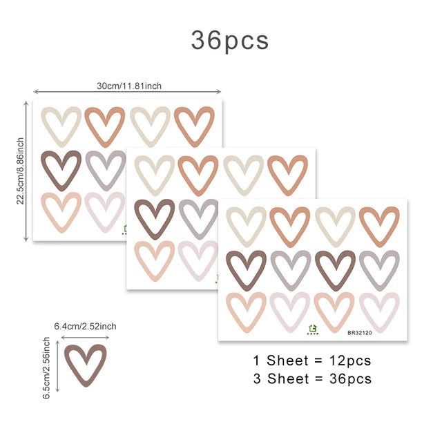 Heart Shape Wall Stickers