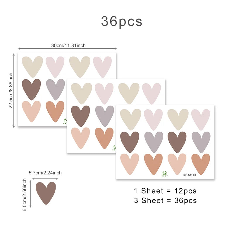 Heart Shape Wall Stickers
