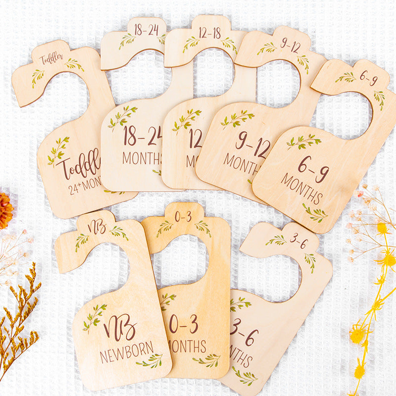 8 Pack Wooden Baby Hangers