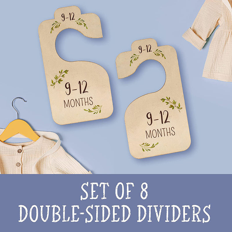 8 Pack Wooden Baby Hangers