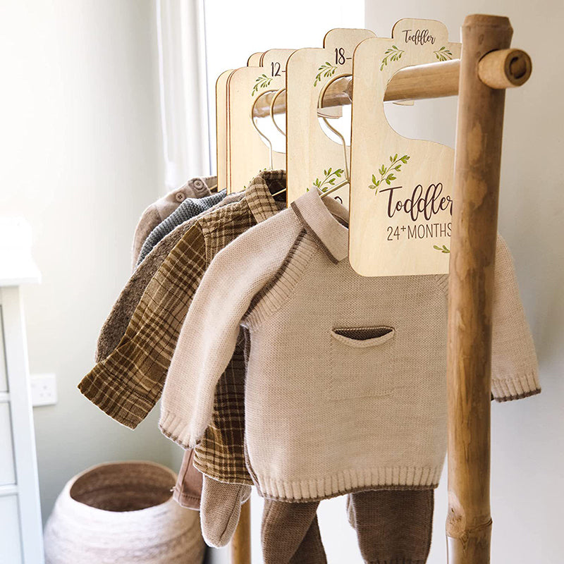 8 Pack Wooden Baby Hangers