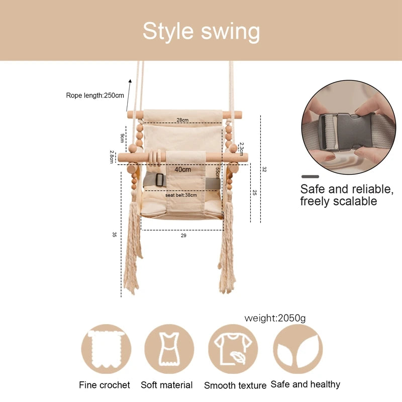 9-Style Wooden Garden Swing Set for Kids