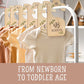 8 Pack Wooden Baby Hangers