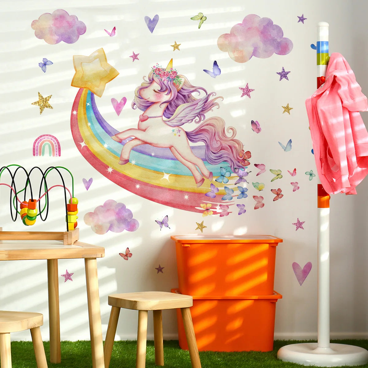 Rainbow Unicorn Wall Decals