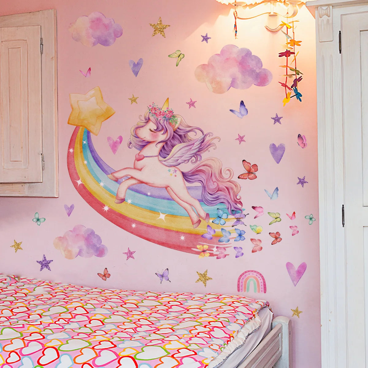 Rainbow Unicorn Wall Decals