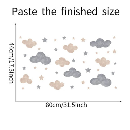 Cloud Stars Removable Wall Stickers