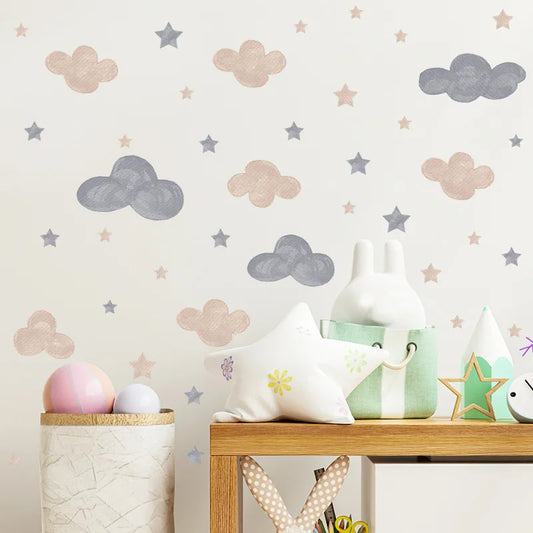 Cloud Stars Removable Wall Stickers