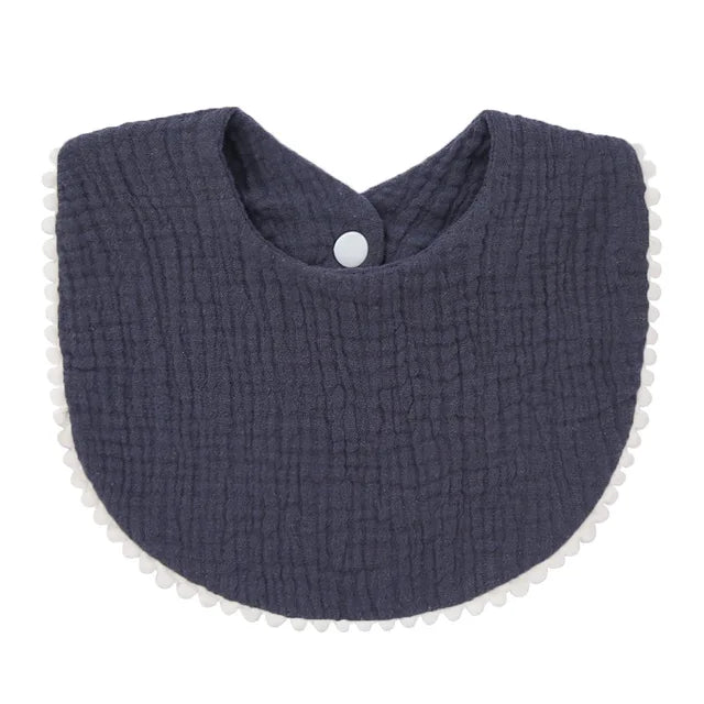 Cotton Gauze Ruffle Baby Bibs