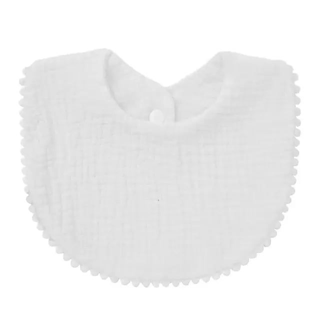 Cotton Gauze Ruffle Baby Bibs