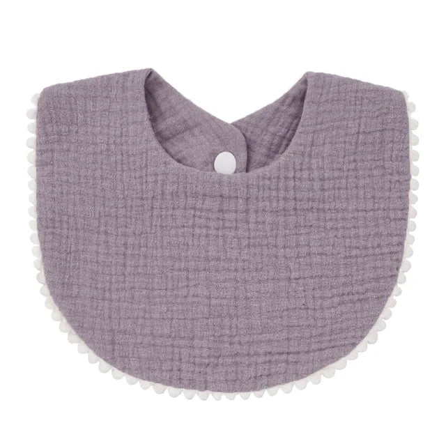 Cotton Gauze Ruffle Baby Bibs