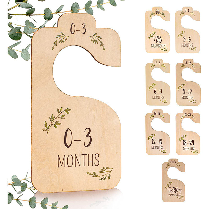 8 Pack Wooden Baby Hangers