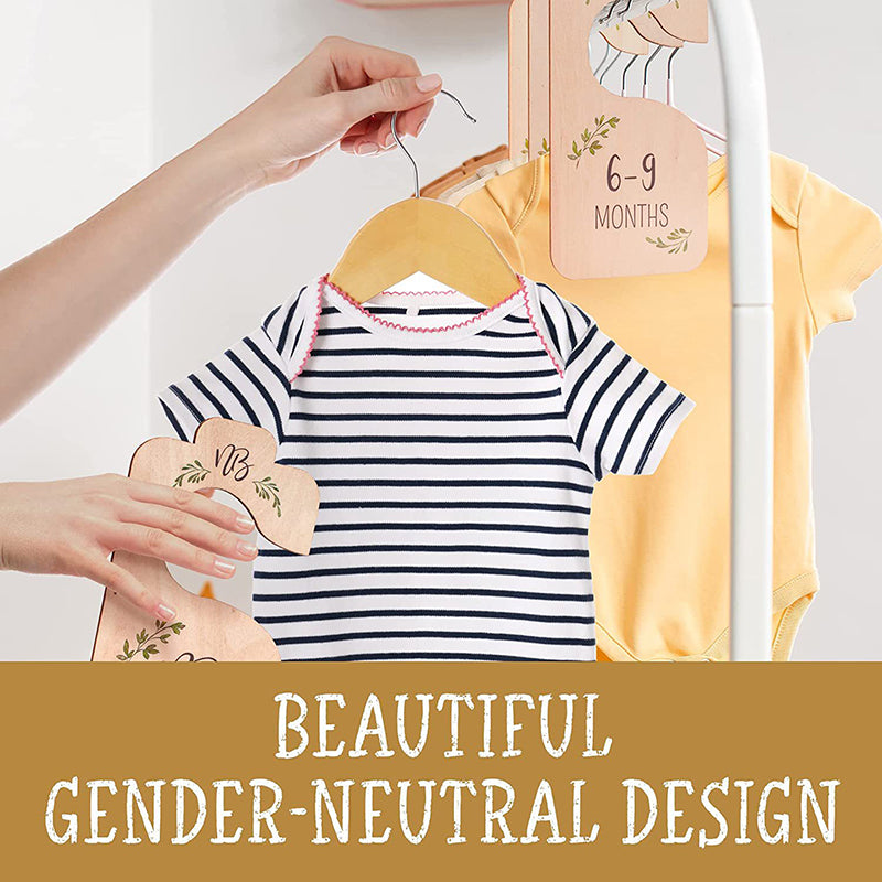8 Pack Wooden Baby Hangers