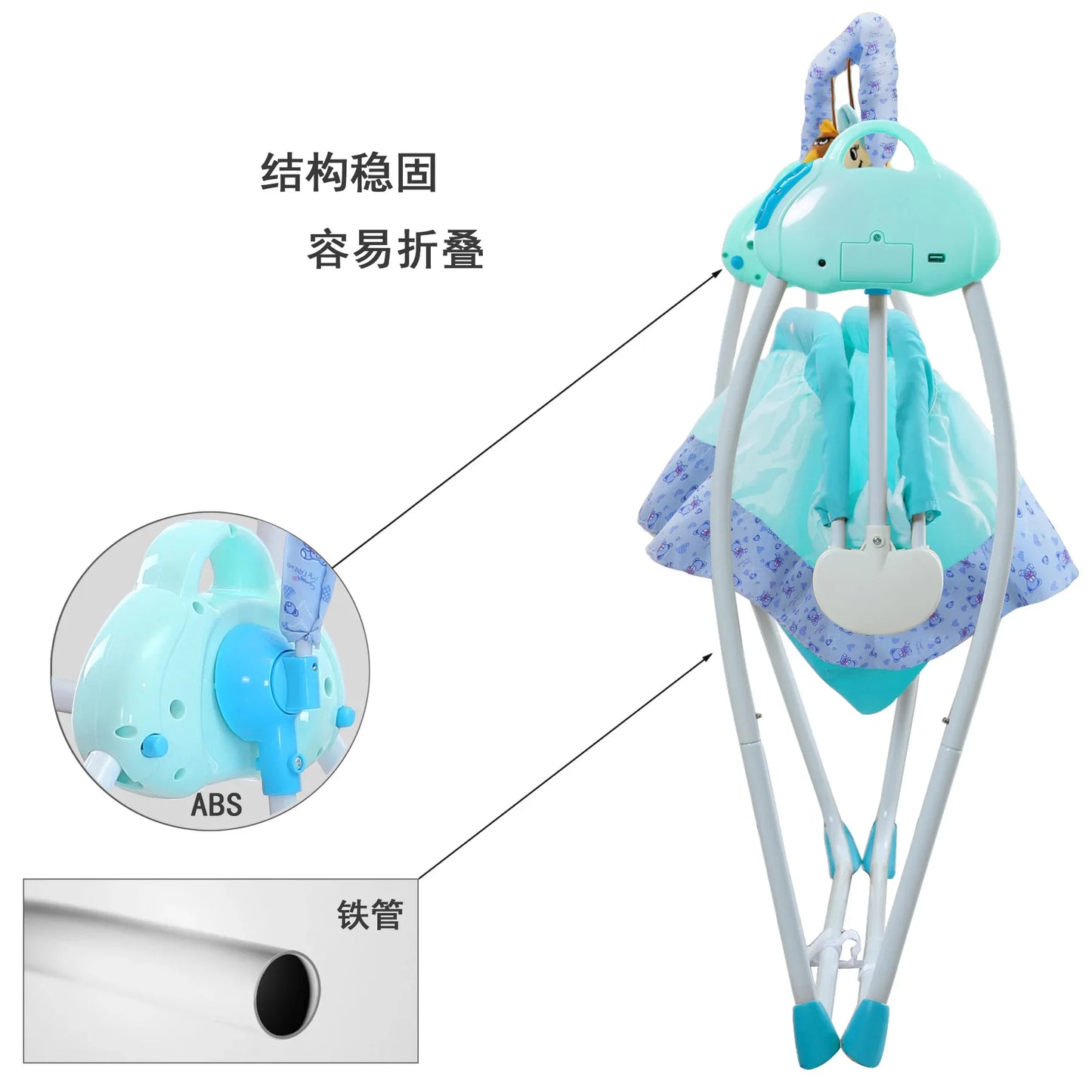 Electric Baby Swing Cradle with Remote Control