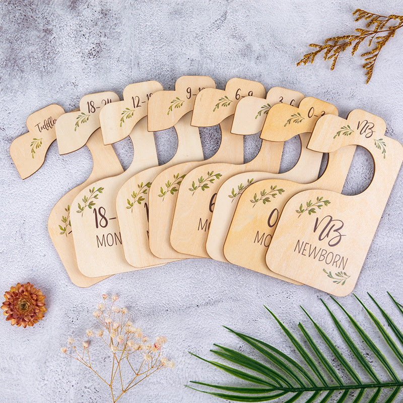8 Pack Wooden Baby Hangers