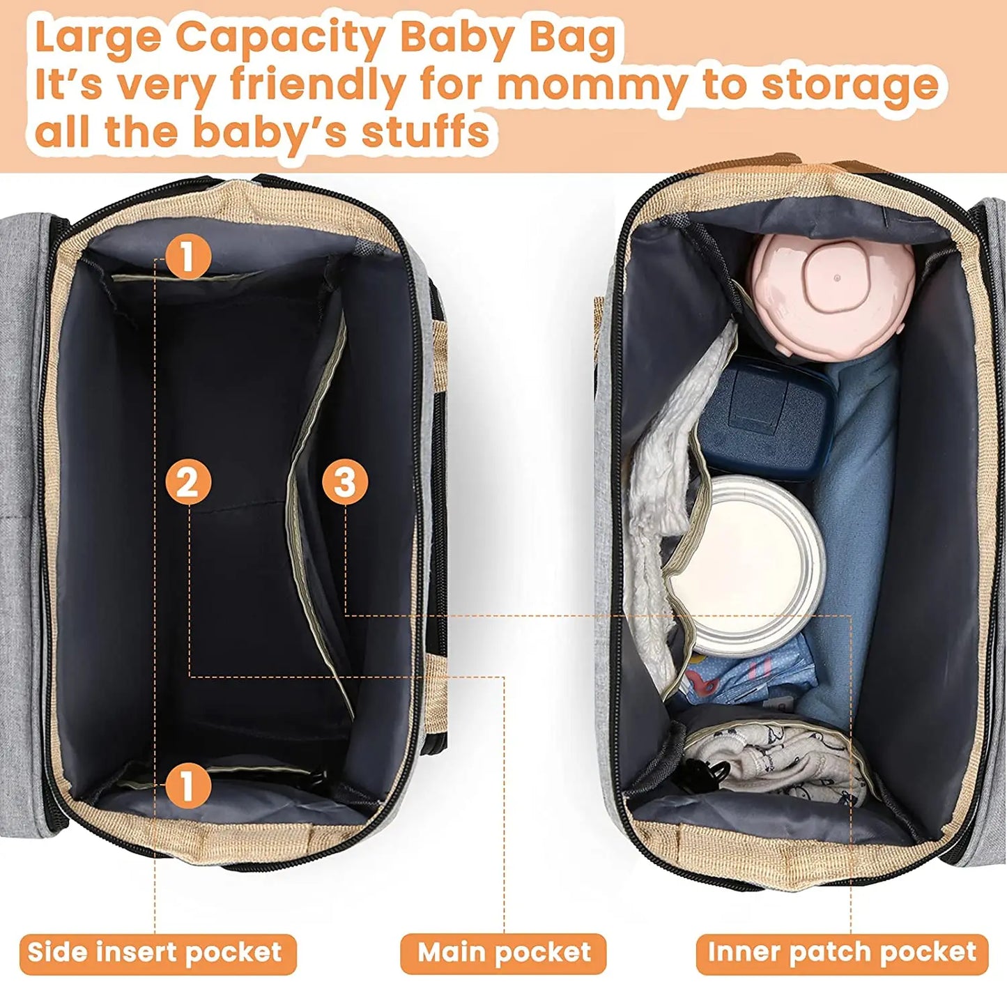 Foldable Mommy Bag & Baby Bed