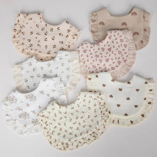 Flower Print Baby Bibs