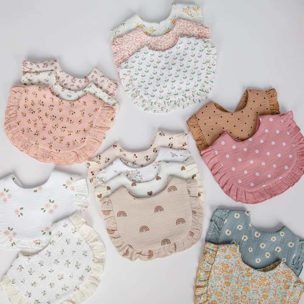Flower Print Baby Bibs