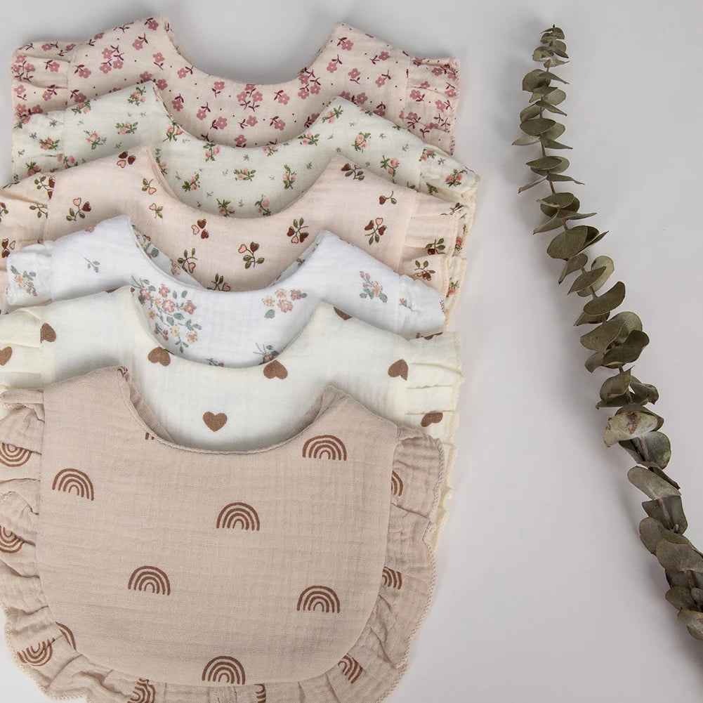 Flower Print Baby Bibs