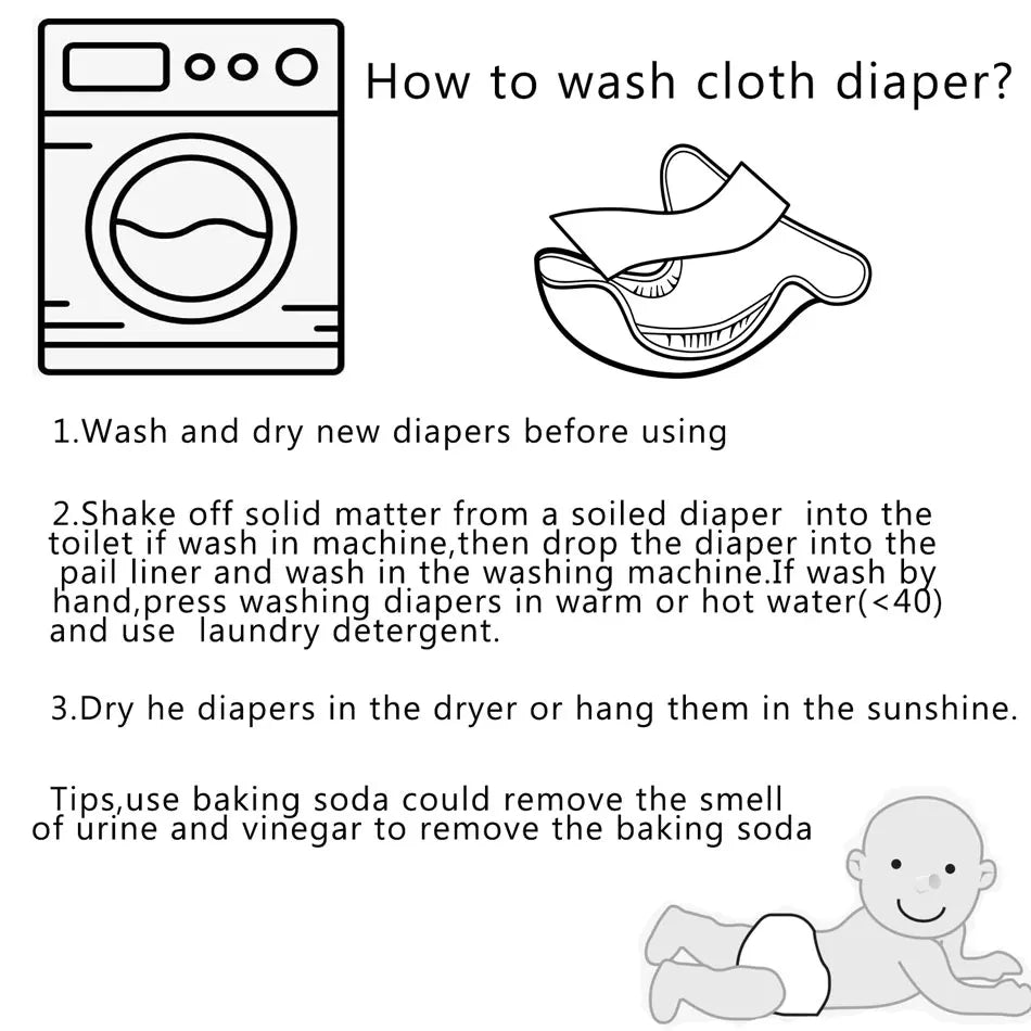 Breathable Mesh Cloth Baby Pocket Diapers