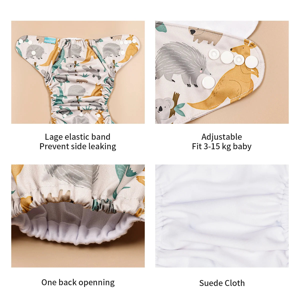 Breathable Mesh Cloth Baby Pocket Diapers