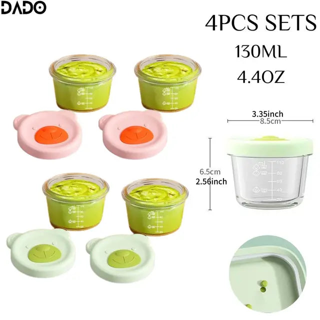 Mini Glass Baby Food Storage Jars