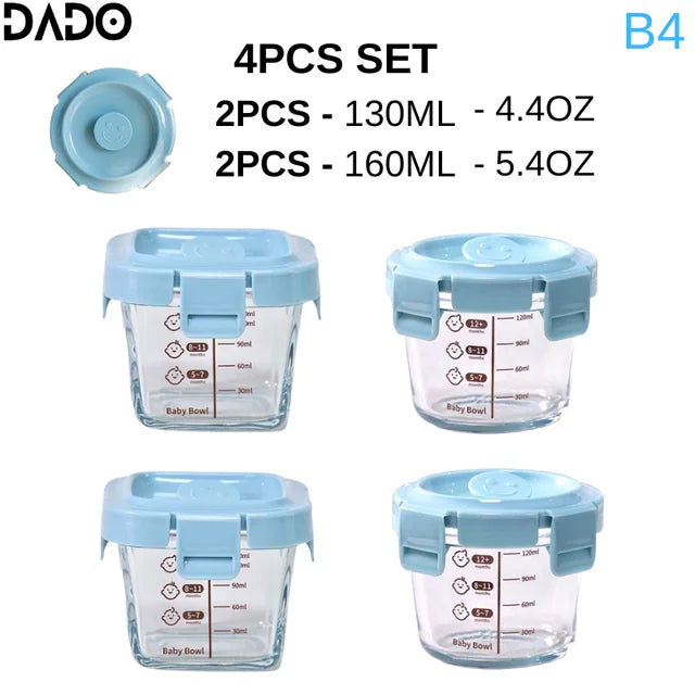 Mini Glass Baby Food Storage Jars
