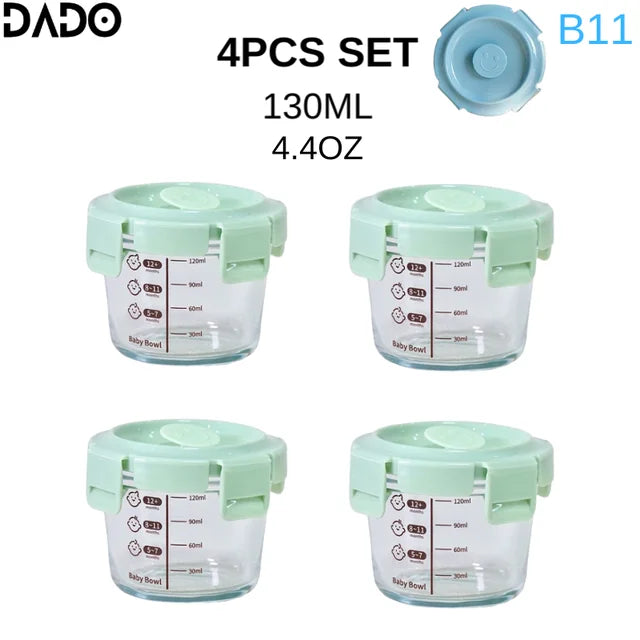 Mini Glass Baby Food Storage Jars