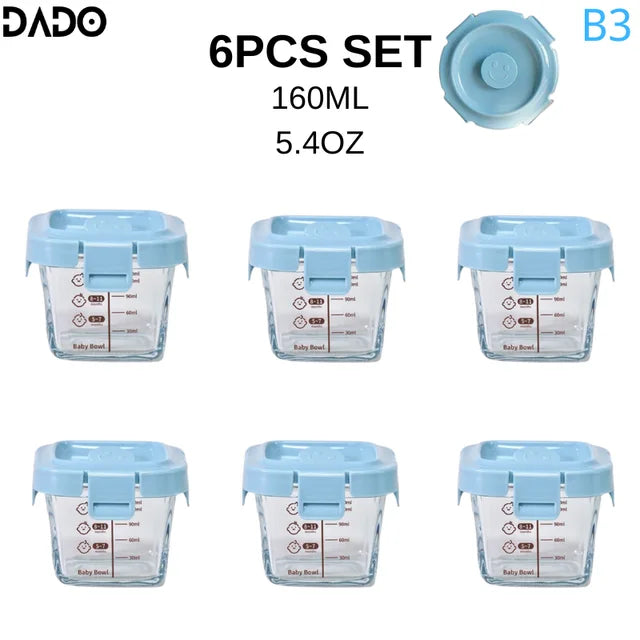 Mini Glass Baby Food Storage Jars