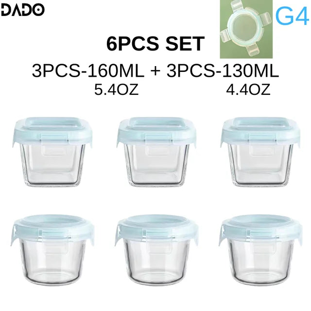Mini Glass Baby Food Storage Jars