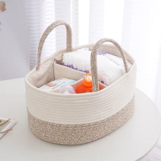 Multifunctional Cotton Rope Diaper Tote