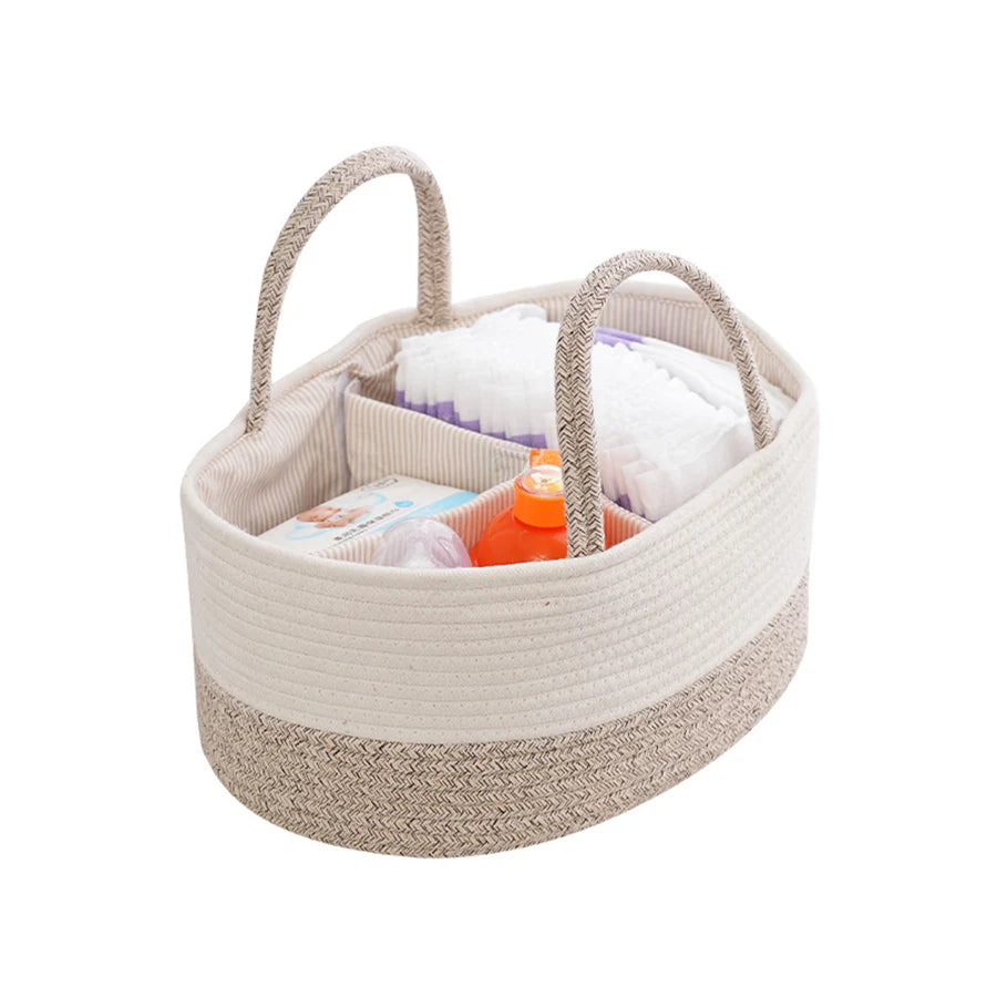 Multifunctional Cotton Rope Diaper Tote