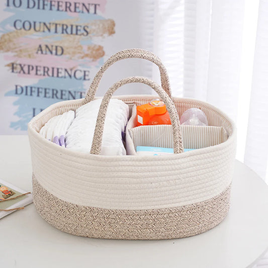 Multifunctional Cotton Rope Diaper Tote