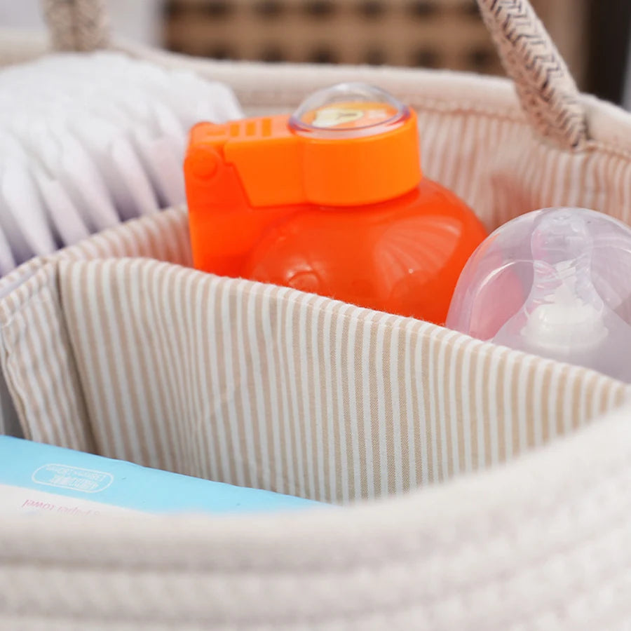 Multifunctional Cotton Rope Diaper Tote